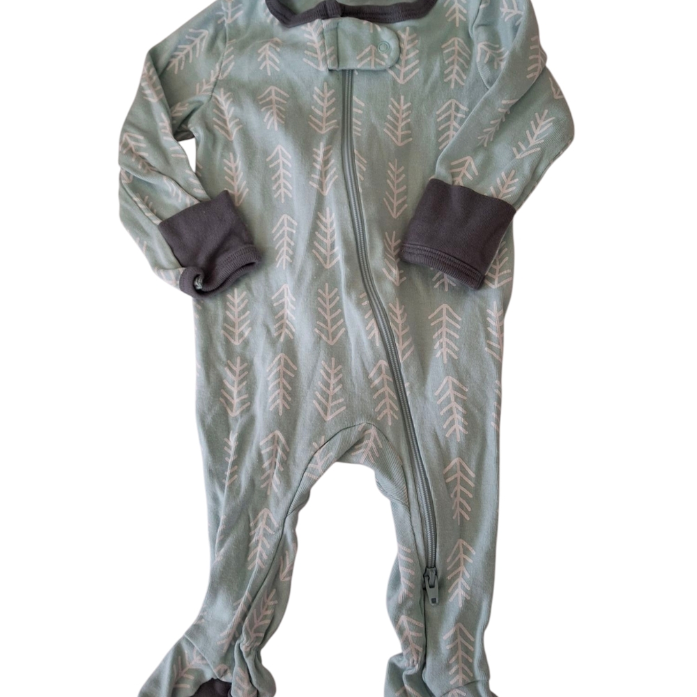 Cozy Kids One Piece in Green and Gray